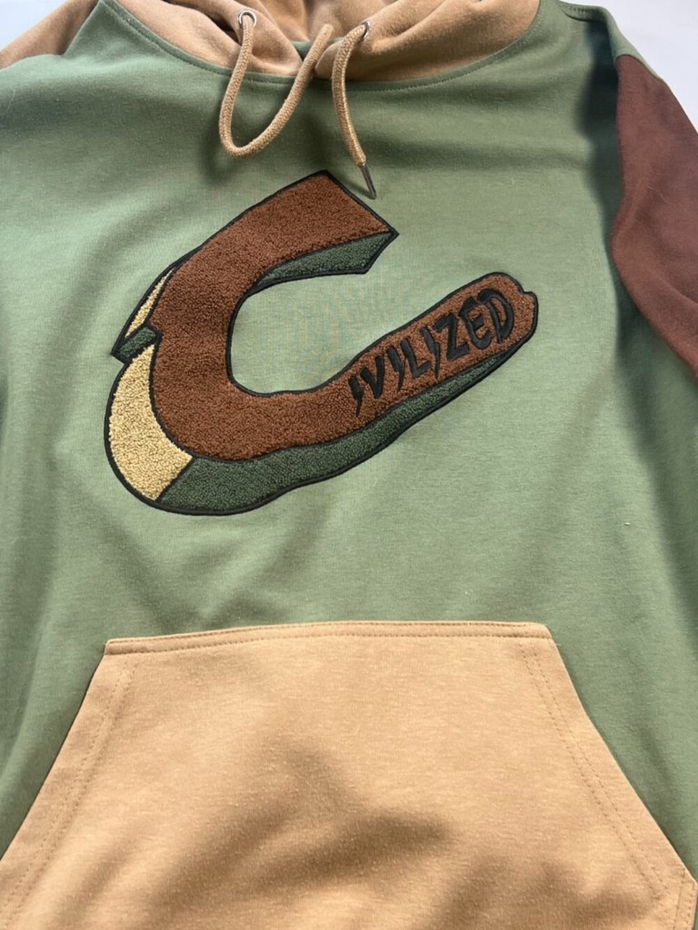 CivilizeD sweatshirt hoodie LG long sleeve heavyweight skater grunge colorblock